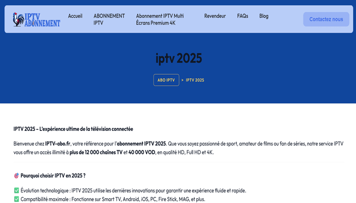 IPTV ABONNEMENT