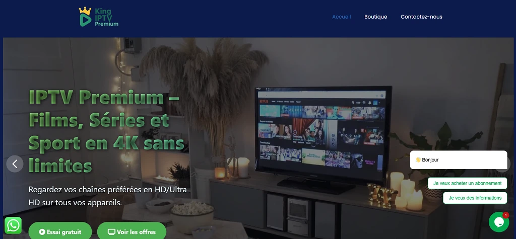 kingiptvpremium site d'abonnement iptv